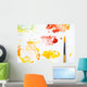 Paint Splatters And Paint Brush Wall Mural