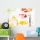 Paint Splatters And Paint Brush Wall Mural