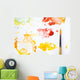 Paint Splatters And Paint Brush Wall Mural