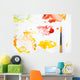 Paint Splatters And Paint Brush Wall Mural