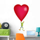 Red-Eyed Tree Frog Holding A Red Heart Wall Decal