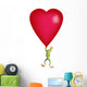 Red-Eyed Tree Frog Holding A Red Heart Wall Decal