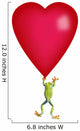 Red-Eyed Tree Frog Holding A Red Heart Wall Decal