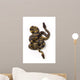 Two Ball Python Snakes Intertwined Wall Mural