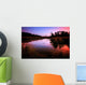 Sunset Over River Wall Mural