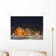 Wooden Cottage under Night Wall Decal Design 2