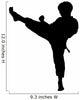 Boy Karate Kick Silhouette Wall Decal