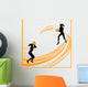 Woman basketball vector Wall Decal
