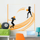 Woman basketball vector Wall Decal