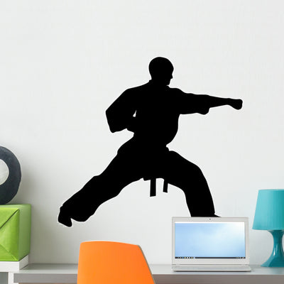 Karate Kata Wall Decal shown on a wall