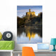 Church Reflection In Water, Warkworth, Northumberland, England Wall Mural