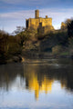 Church Reflection In Water, Warkworth, Northumberland, England Wall Mural