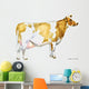 Hand-drawn Watercolor Dairy Cow Wall Decal