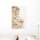 Girl Kissing Her Stuffed Animal Wall Mural