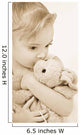 Girl Kissing Her Stuffed Animal Wall Mural