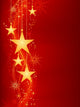 Golden Hanging Stars Red