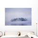 Foggy Island With Spruce Trees Wall Mural