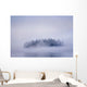 Foggy Island With Spruce Trees Wall Mural