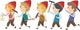 Stickman Kids Dwarves Wall Decal Sticker Set