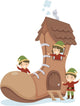 Stickman Kids Elf Shoe Wall Decal
