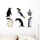 Wallmonkeys Winter Penguins Wall Decal Sticker Set