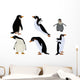 Wallmonkeys Winter Penguins Wall Decal Sticker Set