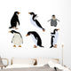 Wallmonkeys Winter Penguins Wall Decal Sticker Set