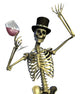 
fun loving party skeleton - on white Wall Decal