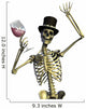 
fun loving party skeleton - on white Wall Decal