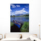 Fishing Boat On Upper Lake Wall Mural