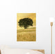 wheat field with majestic tree Wall Mural