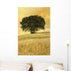 wheat field with majestic tree Wall Mural