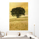 wheat field with majestic tree Wall Mural