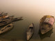 Boats In The Water, Varanasi, India Wall Mural
