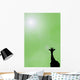 Silhouette Of A Giraffe Wall Mural