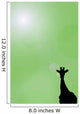 Silhouette Of A Giraffe Wall Mural