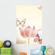 Butterflies And Tulips Wall Mural