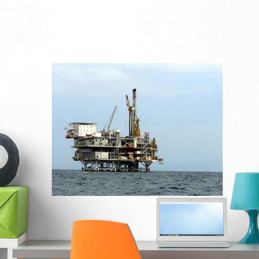 Offshore Oil Platform Wall Decal Design 3