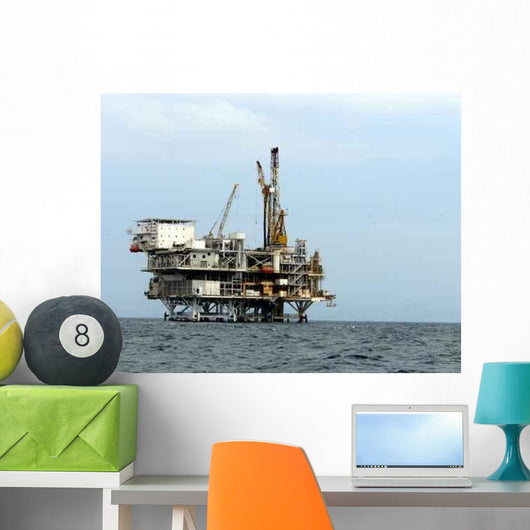 Offshore Oil Platform Wall Decal Design 3