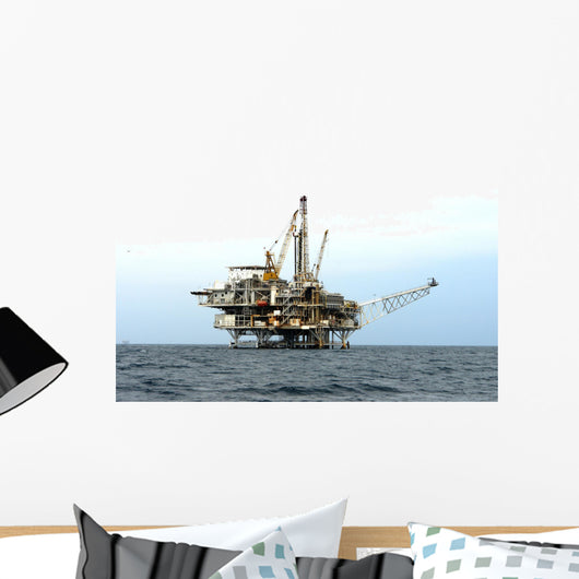 offshore oil drilling platform Wall Mural