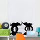 Elephant Pair Reflection Wall Mural