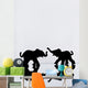 Elephant Pair Reflection Wall Mural