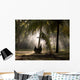 Canoe Under Palm Trees In Kerala, India Wall Mural