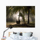 Canoe Under Palm Trees In Kerala, India Wall Mural