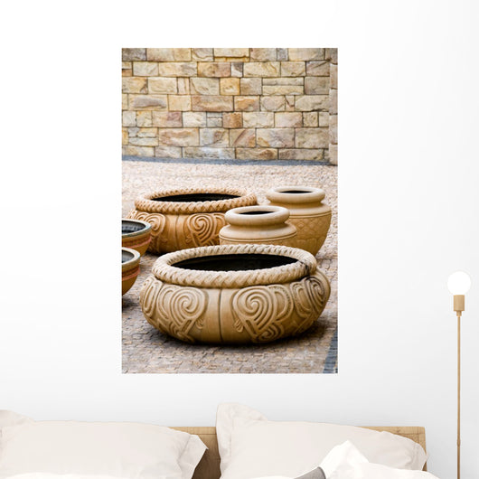 Antique Old Potteries Wall Mural