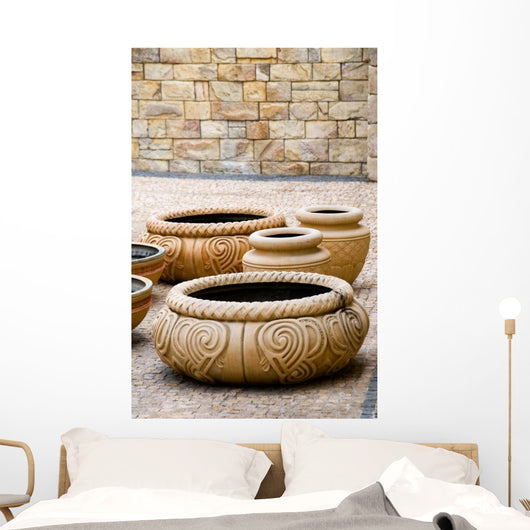 Antique Old Potteries Wall Mural