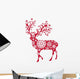 Ornamental Christmas Deer Wall Decal