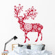 Ornamental Christmas Deer Wall Decal