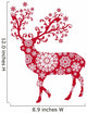 Ornamental Christmas Deer Wall Decal