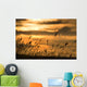 Cattails In The Sunset Wall Mural